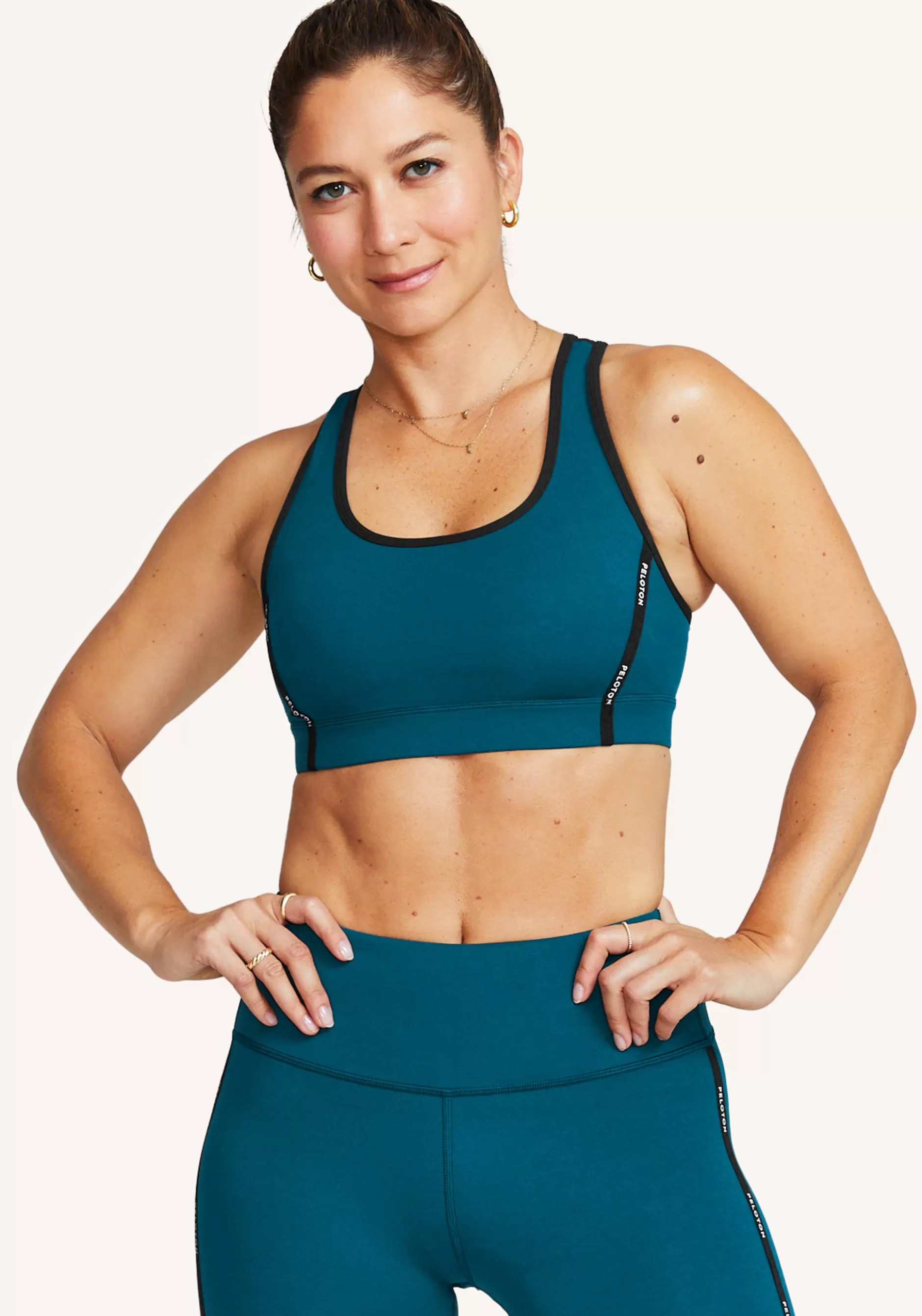 New Here Now Logo Tape Racerback Mesh Women Bras