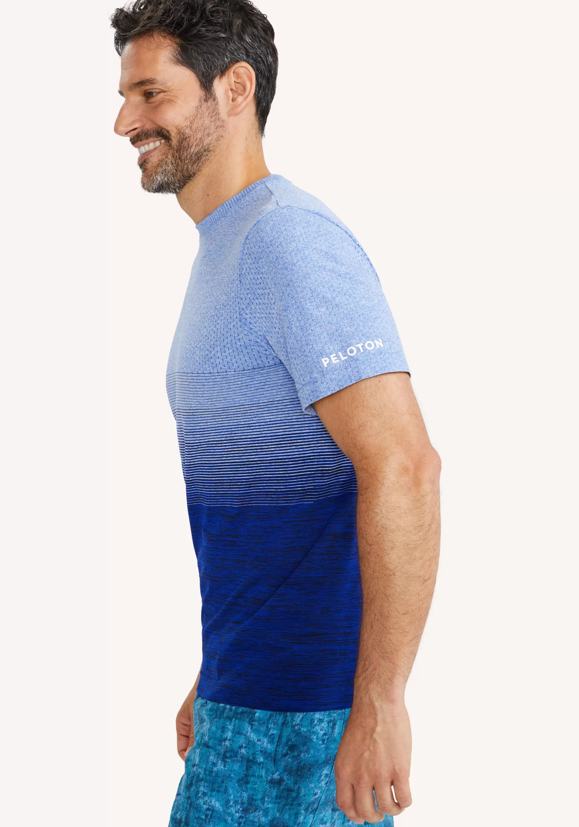 Outlet Ombre Seamless Short Sleeve Men Tops